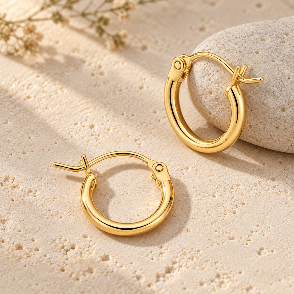 14K Gold Creolen Aurelia