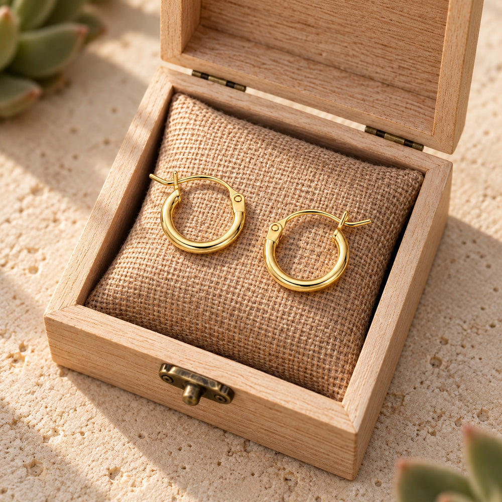14K Gold Creolen Aurelia