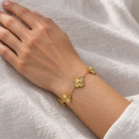 18k Gold Kleeblatt Fiora