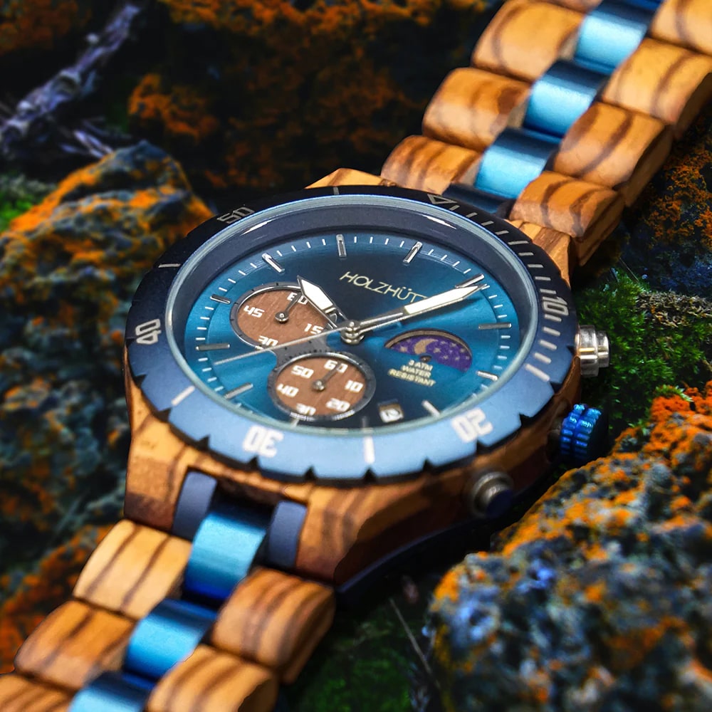 Chronograph Mailand – Luxuriöse Holzuhr für Herren und Damen