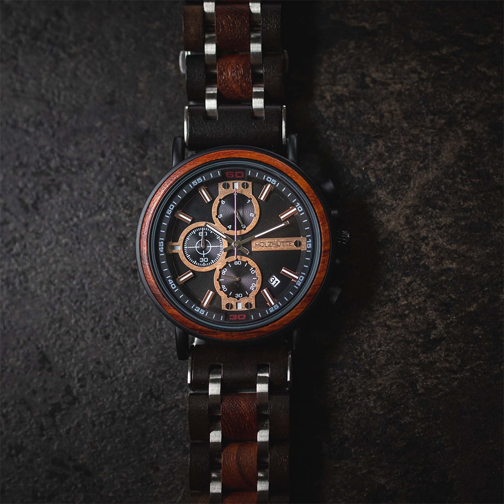 Chronograph Miami – Kontrastreiche Holzakzente für einen modernen Look