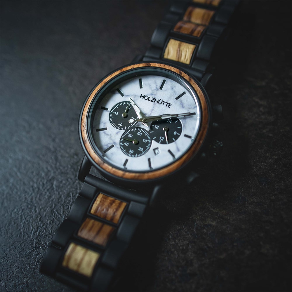 Luxuriöse Holzarmbanduhr – New York Design für jeden Look