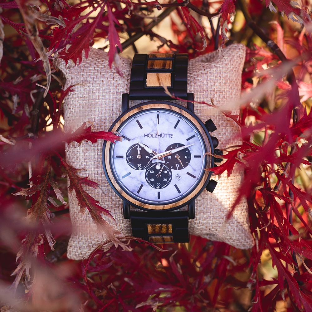 Stilvolle Holzuhr New York – Perfekt für Männer und Frauen