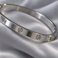 Silber Kristall Armreif Bella