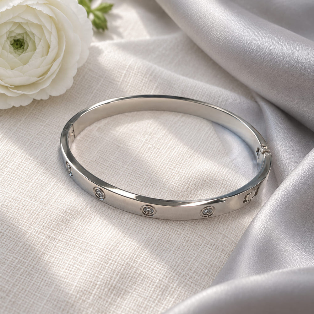 Silber Kristall Armreif Bella