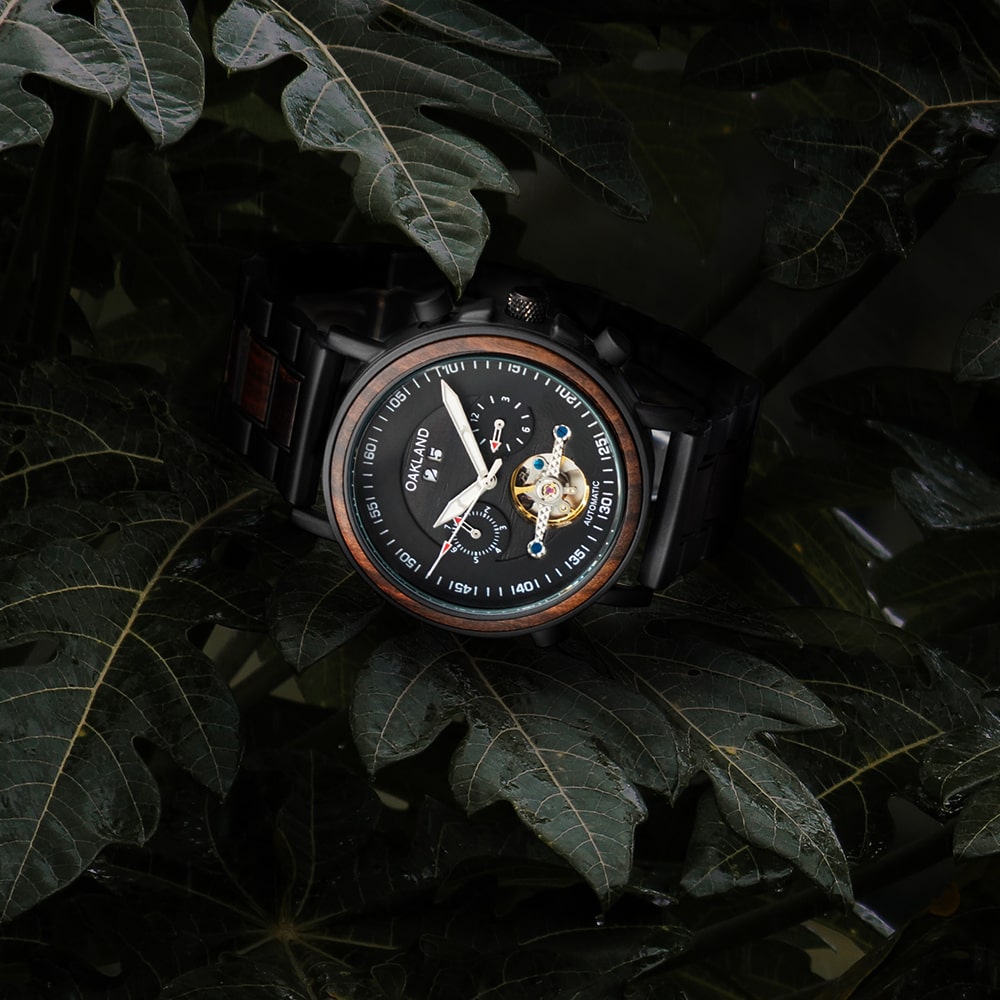 Chronograph Holzarmbanduhr für Herren